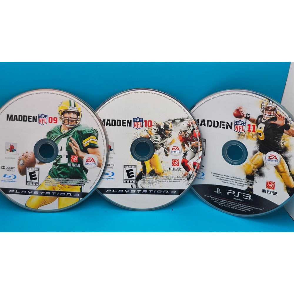 Madden NFL 09 10 11 PS3 Game Bundle Electronic Arts Playstation 3